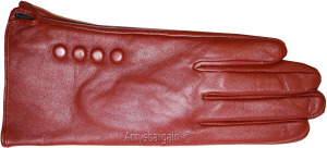 Leather gloves. Woman's Size (L) Red Leather Red winter Gloves. Dress Gloves BN - Image 8