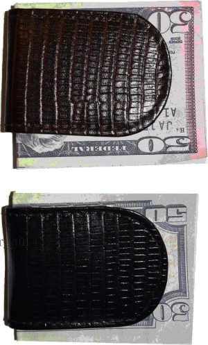 Lizard skin printed leather money clip, genuine leather money clip brand new - Image 8