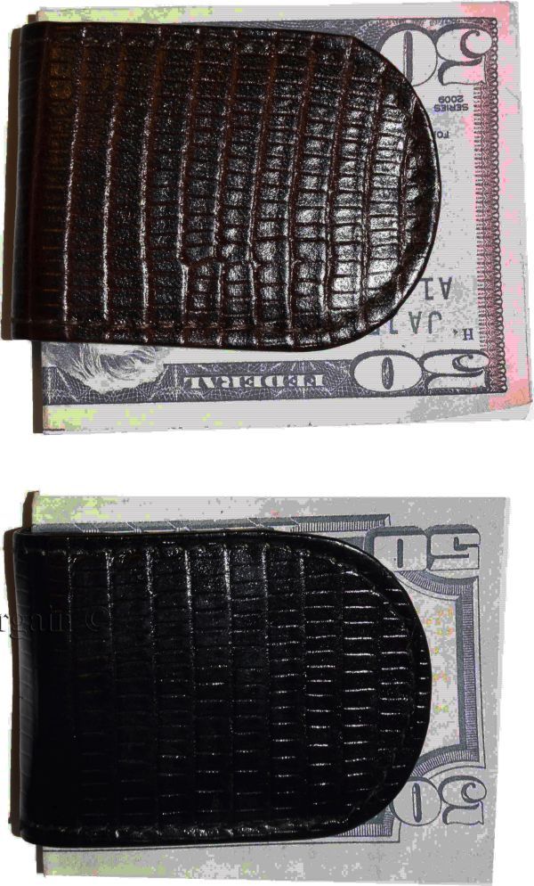 Lizard skin printed leather money clip, genuine leather money clip brand new - Image 8
