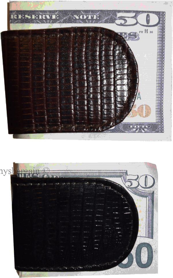 Lizard skin printed leather money clip, genuine leather money clip brand new - Image 10