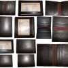 Lot of 12. Leather Business ID card case 6 card holder, New Slim Brown card case