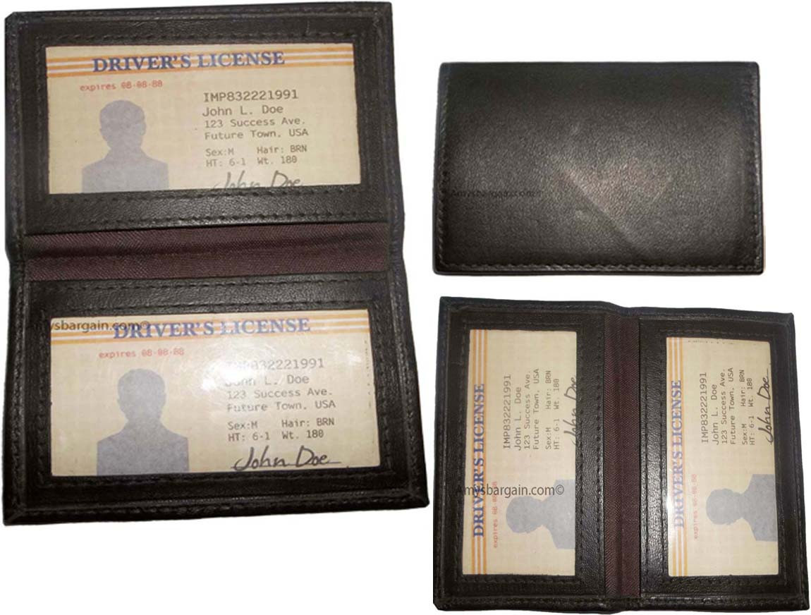 Lot of 12 Leather case fits 40 Business Cards. Credit Card ID Holder card case