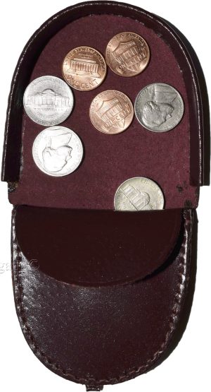 Lot of 12 New Burgundy Leather change purse, Coin case, Coin holder, change case - Image 6