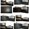 Lot of 12 New style leather man's wallet 2 bill slots 1 zip 4 credit cards ID BN