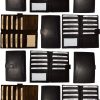 Lot of 12 leather checkbook cover Black credit card ID wallet 19 Cards Brand New