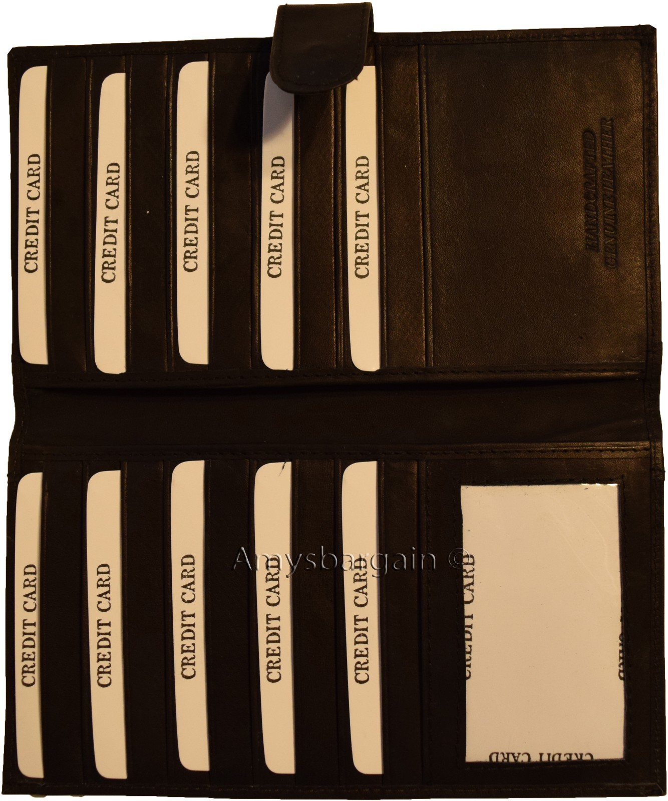 Lot of 12 leather checkbook cover Black credit card ID wallet 19 Cards Brand New - Image 13