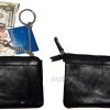 Lot of 2. Change Purse, Leather mini wallet, Card case, Zip coin case, key ring