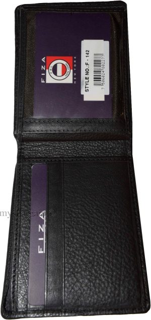 Lot of 2 FIZA NY Leather men's Bifold Black wallets 2 card center pieces 3 IDs - Image 4
