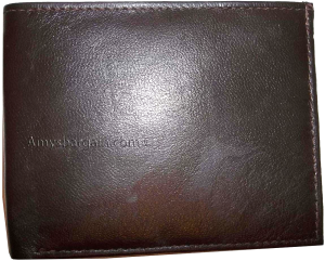 Lot of 2 Men's Bifold genuine leather Wallet Brown 2 Billfold pockets 14 card - Image 13