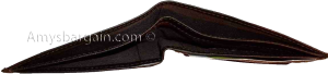 Lot of 2 Men's Bifold genuine leather Wallet Brown 2 Billfold pockets 14 card - Image 6
