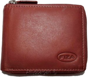 Lot of 2. Men's zip around Leather Wallet. Bifold zip wallet. Fiza wallet in box - Image 10