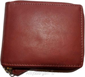 Lot of 2. Men's zip around Leather Wallet. Bifold zip wallet. Fiza wallet in box - Image 9