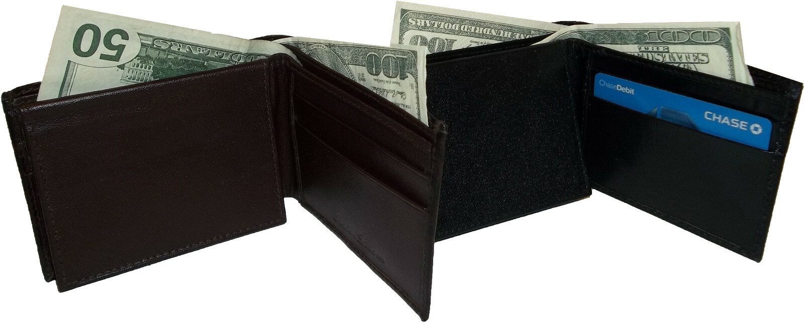 Lot of 2 New Crocodile Skin Printed Leather man's bi fold wallet 6 cards ID # 5. - Image 10