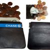 Lot of 2 New Leather Squeeze change purse metal framed squeeze Coin Change Case