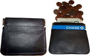 Lot of 2 New Leather Squeeze change purse metal framed squeeze Coin Change Case - Image 7