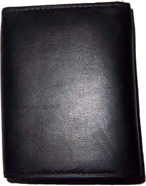Lot of 2 New Trifold Leather Men’s Black Brown wallet 1 ID 9 card 2 bill slots - Image 5