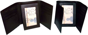 Lot of 2 New Trifold Leather Men’s Black Brown wallet 1 ID 9 card 2 bill slots - Image 6