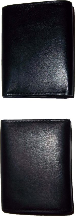 Lot of 2 New Trifold Leather Men’s Black Brown wallet 1 ID 9 card 2 bill slots - Image 10