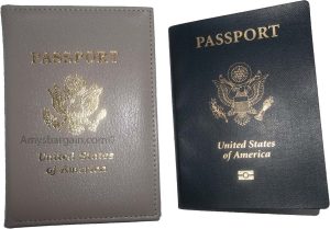 Lot of 2 USA leather passport cover wallet credit card id passport case brnd new - Image 12