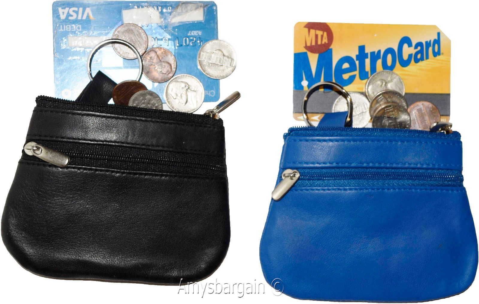 Lot of 2. Women's Leather Change Purse coin bag Women’s Wallet bag mini Pouch BN - Image 6