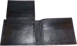 Lot of 2 man's slim leather bi-fold wallet 9 card holder 2 billfold pockets 1 ID - Image 11