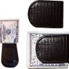 Lot of 3 Lizard printed leather money clip New Brown Unbranded money clip