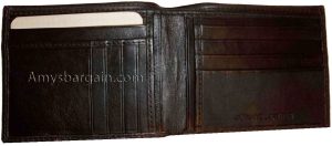 Lot of 3 Men's Bifold leather Wallet Unbranded Brown billfold men's wallet BNWT - Image 12