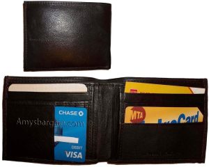 Lot of 3 Men's Bifold leather Wallet Unbranded Brown billfold men's wallet BNWT - Image 5