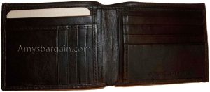 Lot of 3 Men's Bifold leather Wallet Unbranded Brown billfold men's wallet BNWT - Image 9