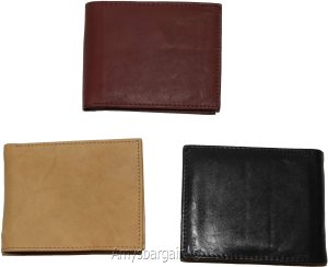 Lot of 3 Men's Bifold leather wallet 2 center pieces 9 card 3 ID leather wallet - Image 13