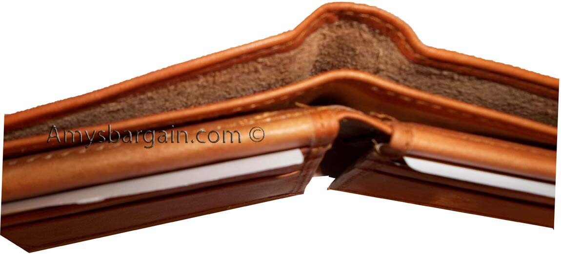 Lot of 3 Men's Wallet Bi fold Leather Wallet 12 Credit Cards 2 IDs 2 Bill slotd - Image 6