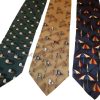 Lot of 3 Men's tie Cutter and Buck Designer Silk Men's Neck Wear Made in USA