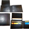 Lot of 3 New Man's slim leather bi-fold wallet 2 bill slot 1 ID Black wallet new