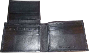Lot of 3 New Man's slim leather bi-fold wallet 2 bill slot 1 ID Black wallet new - Image 12