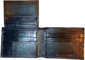 Lot of 3 New Man's slim leather bi-fold wallet 2 bill slot 1 ID Black wallet new - Image 10
