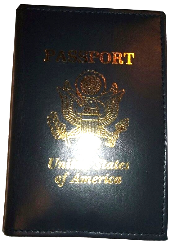 Lot of 3 New USA Leather passport case, Navy wallet credit ATM card case ID - Image 12