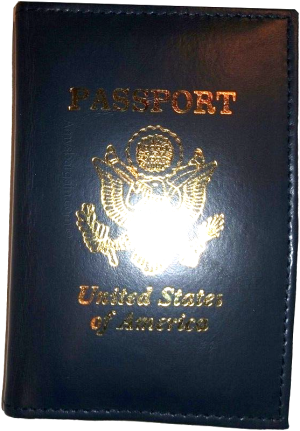Lot of 3 New USA Leather passport case, Navy wallet credit ATM card case ID - Image 3