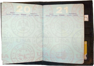Lot of 3 New USA Leather passport case, Navy wallet credit ATM card case ID - Image 6