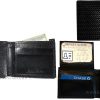 Lot of 3 New Woven Printed Leather man's bi fold wallet 6 cards ID Wallet BNWT
