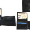 Lot of 3 New Woven Printed Leather man's bi fold wallet 6 cards ID Wallet New