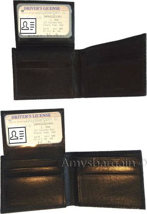 Lot of 3 New Woven Printed Leather man's bi fold wallet 6 cards ID Wallet New - Image 13