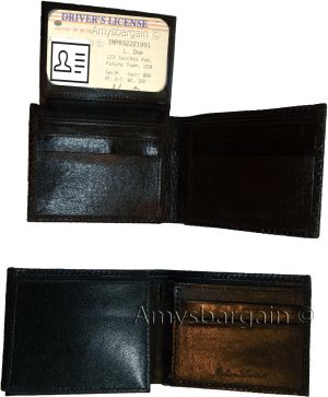 Lot of 3 New Woven Printed Leather man's bi fold wallet 6 cards ID Wallet New - Image 7