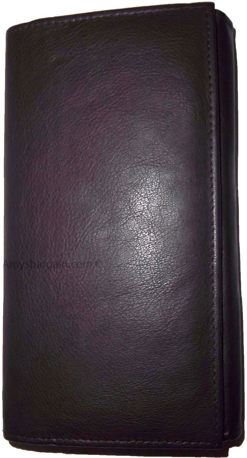 Lot of 3 Woman's Leather checkbook wallet 6 Credit card ID 7 Bill pockets BR New - Image 4