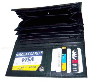 Lot of 3 Woman's Leather checkbook wallet 6 Credit card ID 7 Bill pockets BR New - Image 9