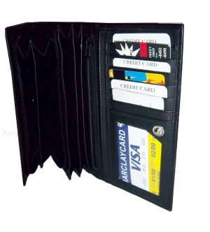 Lot of 3 Woman's Leather checkbook wallet 6 Credit card ID 7 Bill pockets BR New - Image 10