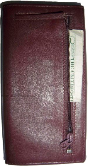 Lot of 3 Woman's Leather checkbook wallet 6 Credit card ID 7 Bill pockets BR New - Image 13