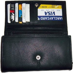 Lot of 3 Woman's Leather checkbook wallet 6 Credit card ID 7 Bill pockets BR New - Image 8