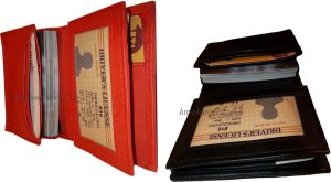 Lot of 3 women men's Leather Business Credit Card ID card Holder Sixty cards BN - Image 3