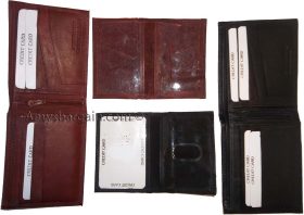 Lot of 4 Bifold Leather Man’s wallet 10 Card 3 bill slots 2 IDs change purse BN