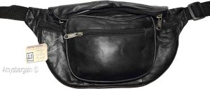 Lot of 4 Large Leather waist pouch Black waist bag leather bag Jumbo Fanny pack - Image 9